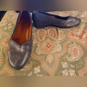 L'amour Des Pieds 7 Leather Wedge Low Heels Flats Shoes Bracey